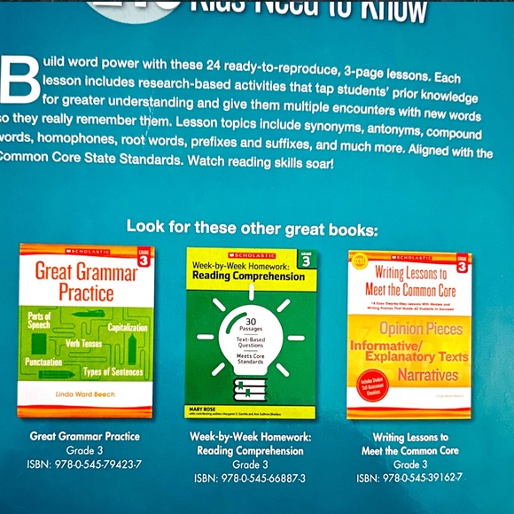 Scholastic Grade 3 Vocabulary Words Workbook - Picture 5 of 8